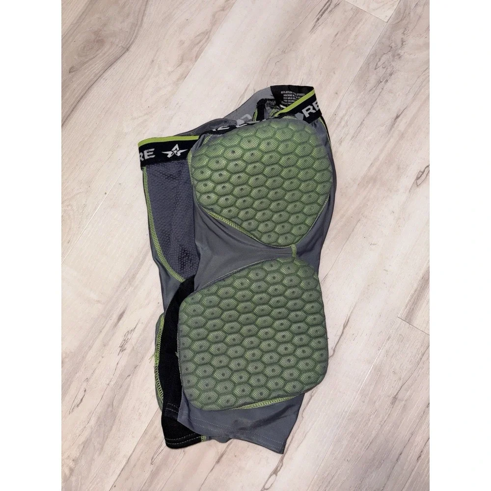 Alleson Athletic‎ Men's Small Football Padded Shorts Green Gray Nylon